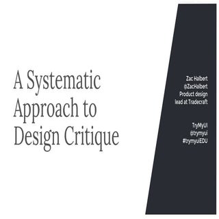 A Systematic Approach to Design Cri...