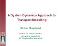 A system dynamics approach to transport modelling