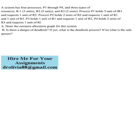 A system has four processes, P1 through P4, and three types ofreso.pdf