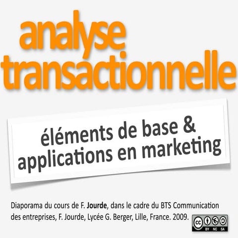Analyse transactionnelle et publicité