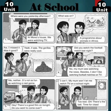 At.school2 اللغة الانجليزية للصف السادس الابتدائي الوحدة العاشرة