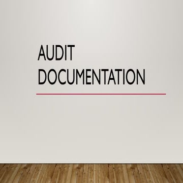 AUDIT_DOCUMENTATION Power Point Presentation | PPTX