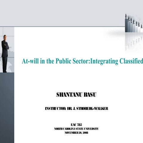 At will employment in government