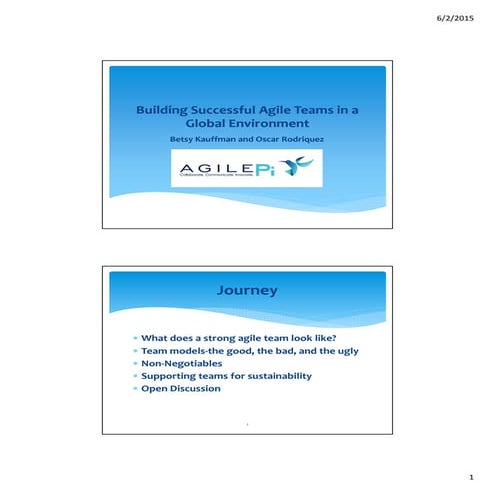 Building Agile Teams in a Global Environment