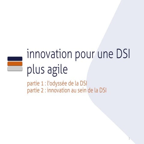 Innovation pour une DSI plus agile | PDF