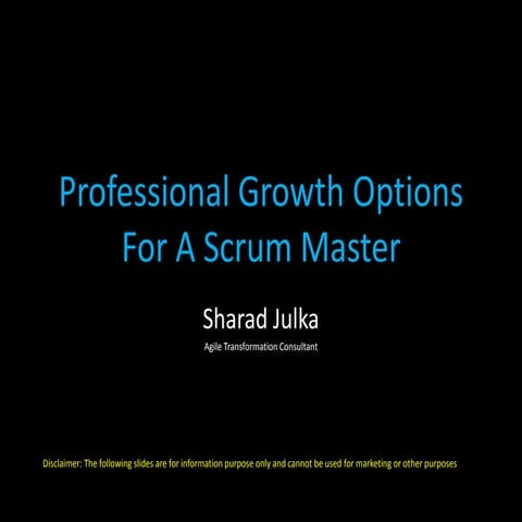 At2014 Bengaluru sharad julka_professional growth options for a scrum master