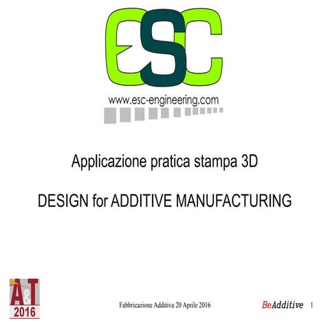 DESIGN for ADDITIVE MANUFACTURING