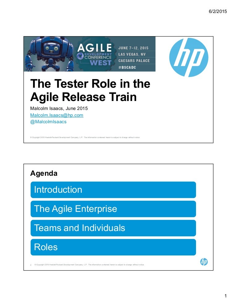 The Tester Role in the Agile Release Train