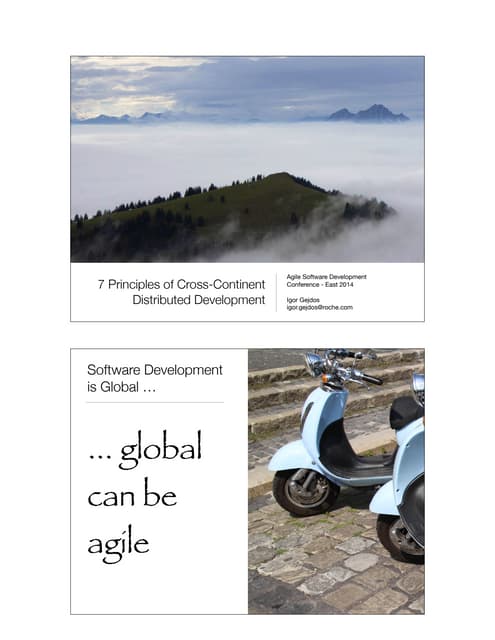 Seven Principles of Cross-Continent, Distributed Development
