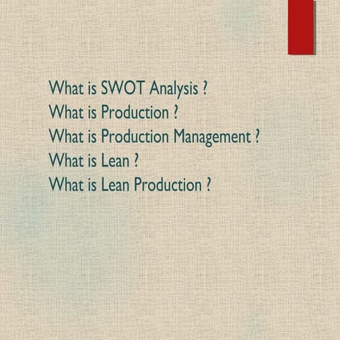Swoc analysis | PPTX