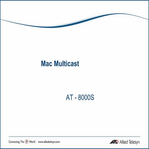 At8000 s configurando multicast
