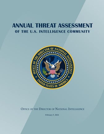 CIA Annual Global Threat Assessment 2024
