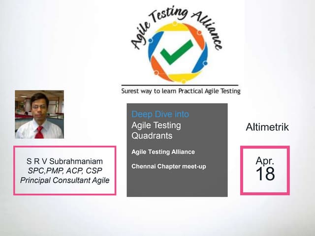 Agile testing quadrants