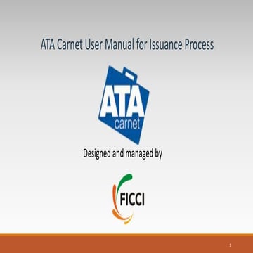 ATA CARNET USER MANUAL | PPT