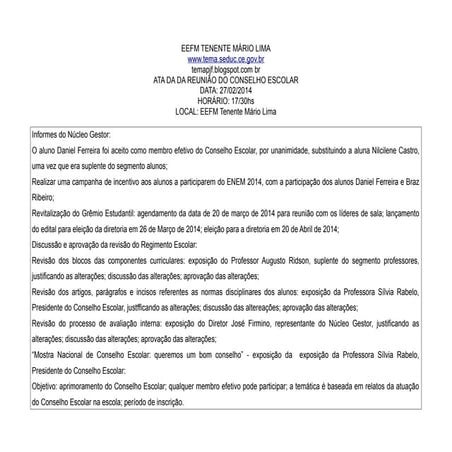 Modelo ata criacao_gremio_compl | PDF