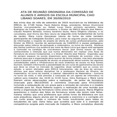 Modelo ata criacao_gremio_compl | PDF