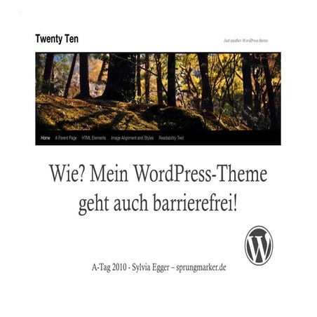 Wie? Mein WordPress-Theme geht auch barrierefrei!