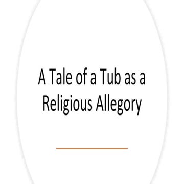 A Tale of a Tub as a Religious Allegory
