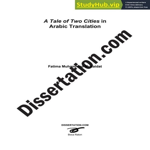 A Tale Of Two Cities In Arabic Translation