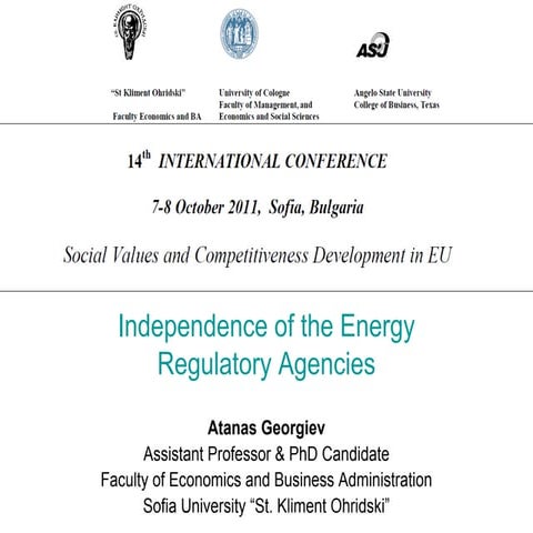 Independence of the Energy Regulatory Agencies