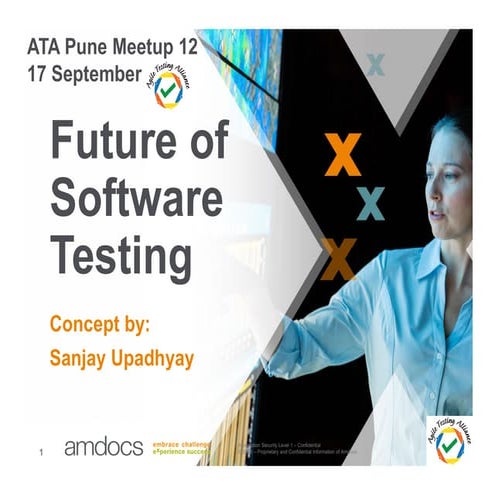 Ata pune 12 meetup  Future of testing 17 sep 2016 by sanjay upadhyay