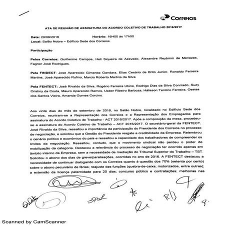 Ata registro contra a privatizacão