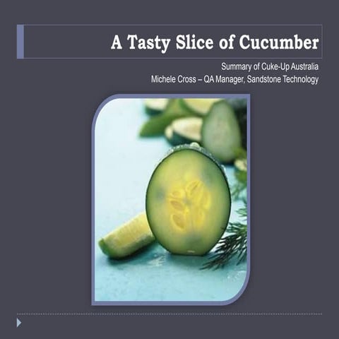 A tasty slice of cucumber