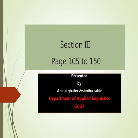 Different Levels of Stylistics Analysis 1.Phonological level 2 ...