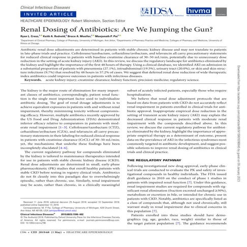 Optimizing Renal Dosing of Antibiotics in Acute Kidney Injury ...