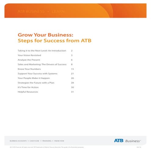 ATB Business: Growth Guide, for existing business owners