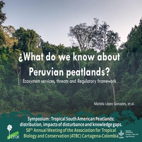 What do we know about Peruvian peatlands? : Ecosystem services, threats and R...