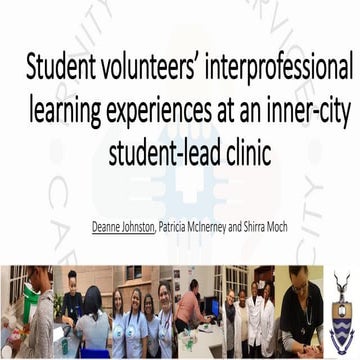 Student volunteers’ interprofessional learning experiences at an inner-city student-driven clinic