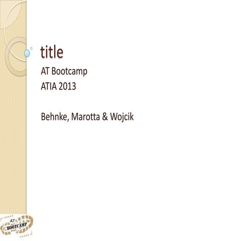 At bootcamp template