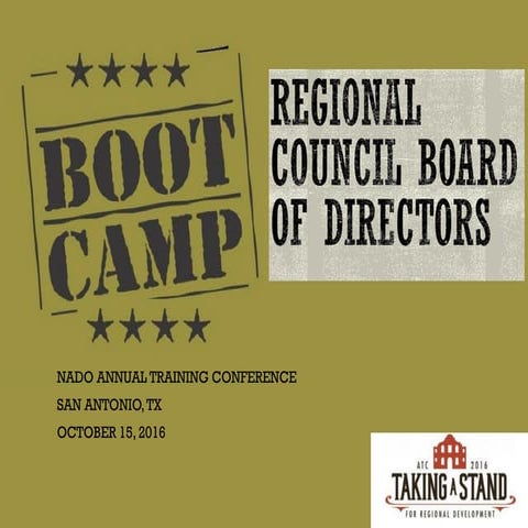 Regional Council Board of Directors Boot Camp 