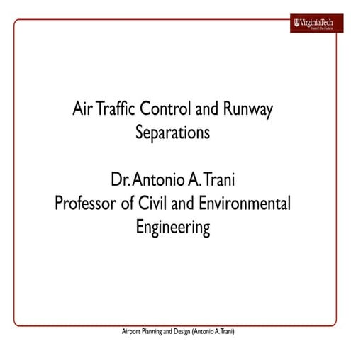 Air Traffic Control and Runway Separations