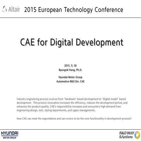 CAE for Digital Development