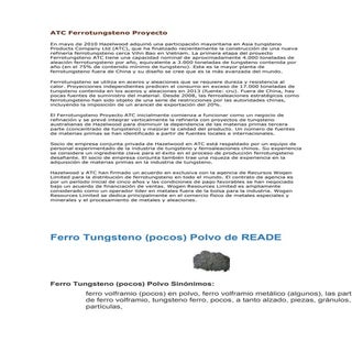 Atc ferrotungsteno proyecto