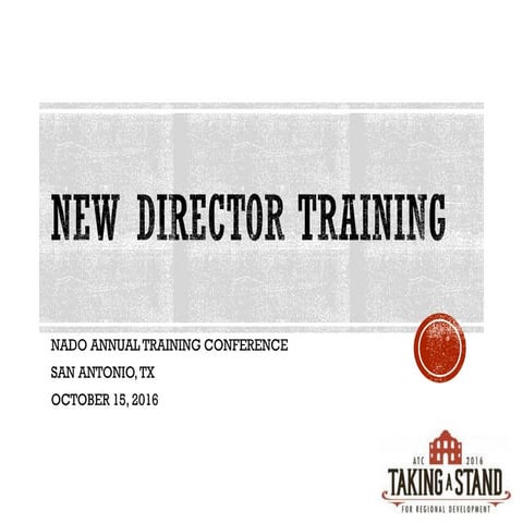 Becoming Your Best:  New Executive Director Training 