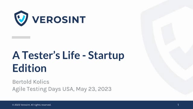 A Tester's Life