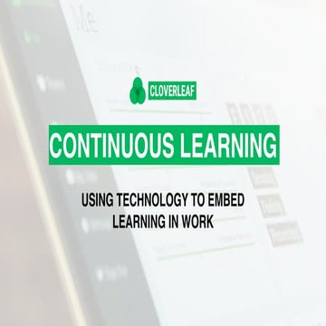 Continuous Embedded Learning - Assocation for Talent Development 2018 | PPT
