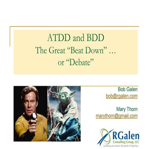ATDD And BDD The Great Beat Down…or…Debate