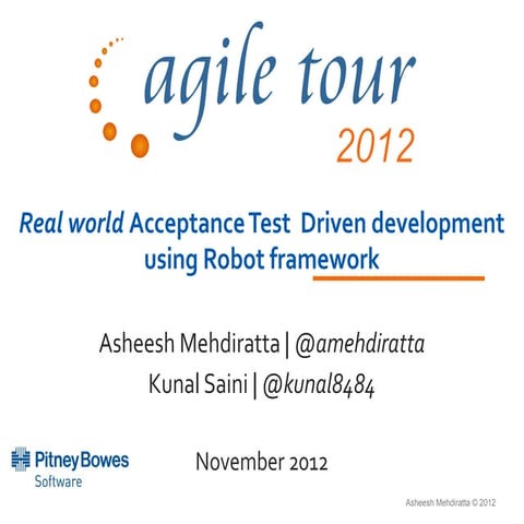 Acceptance Test Driven Development using Robot Framework | PPT