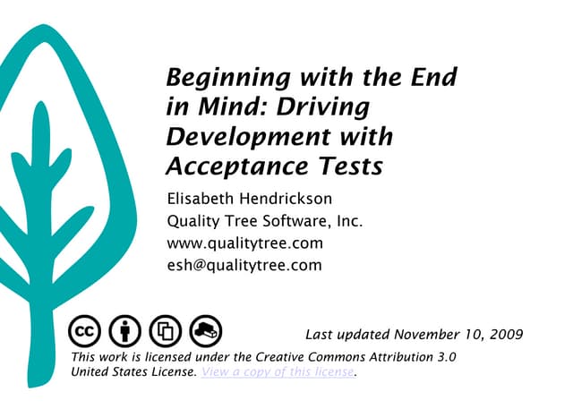 Introduction to Acceptance Test Driven Development