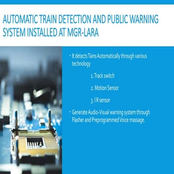 ATDPWS SYSTEM IN MGR LARA INSTALL FOR AUTOMETATIC ANNOUNCEMENT