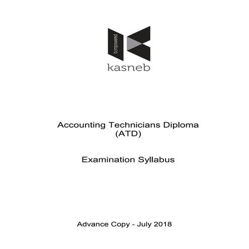 Atd syllabus july 2018 | PDF