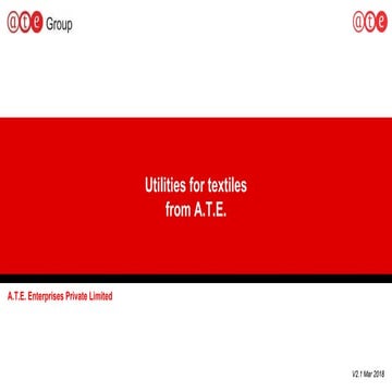 Utilities for textiles - from A.T.E. | PDF