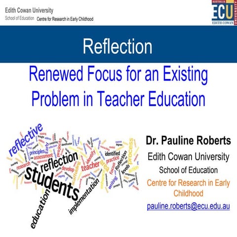 Pauline Roberts_Reflection: Renewed focus for an existing problem in teacher ...