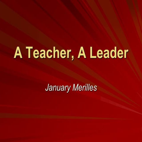 Teacher a leader | PPTX