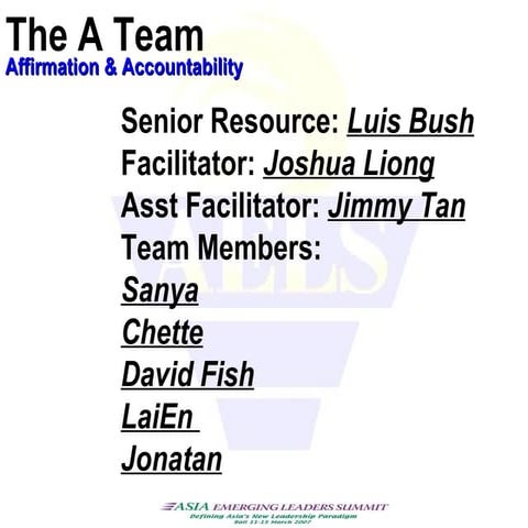 AELS 1 ::: A Team Moving Forward