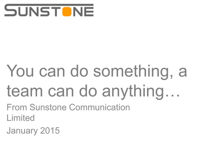 A team can do anything